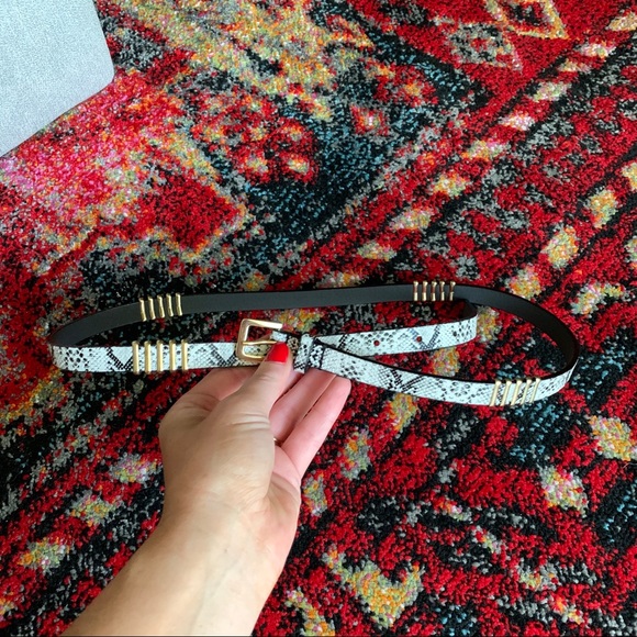 Accessories - NWOT Skinny faux snakeskin belt
